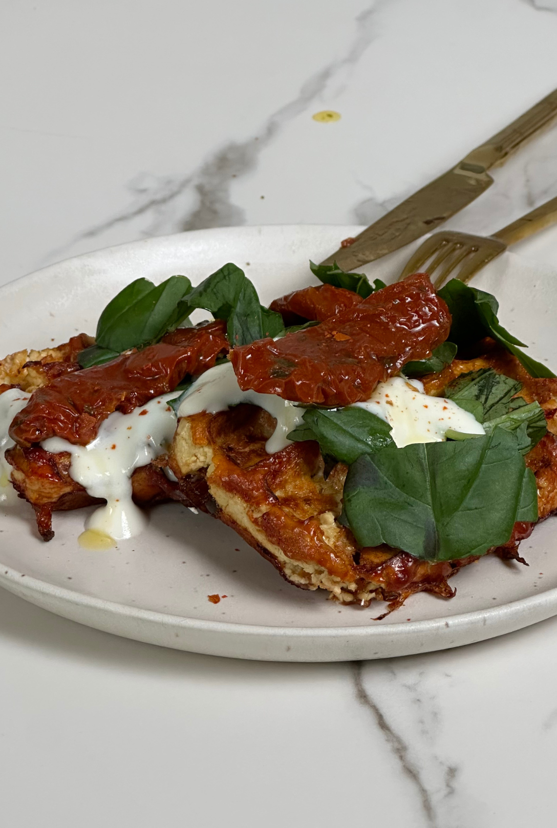 Herzhafte Tofu Waffeln
