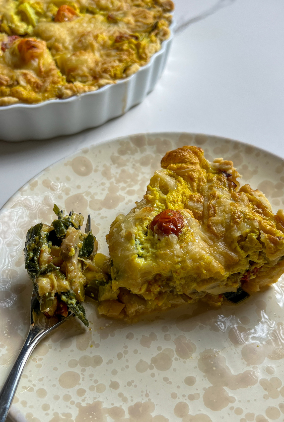 Leckere, vegane Quiche