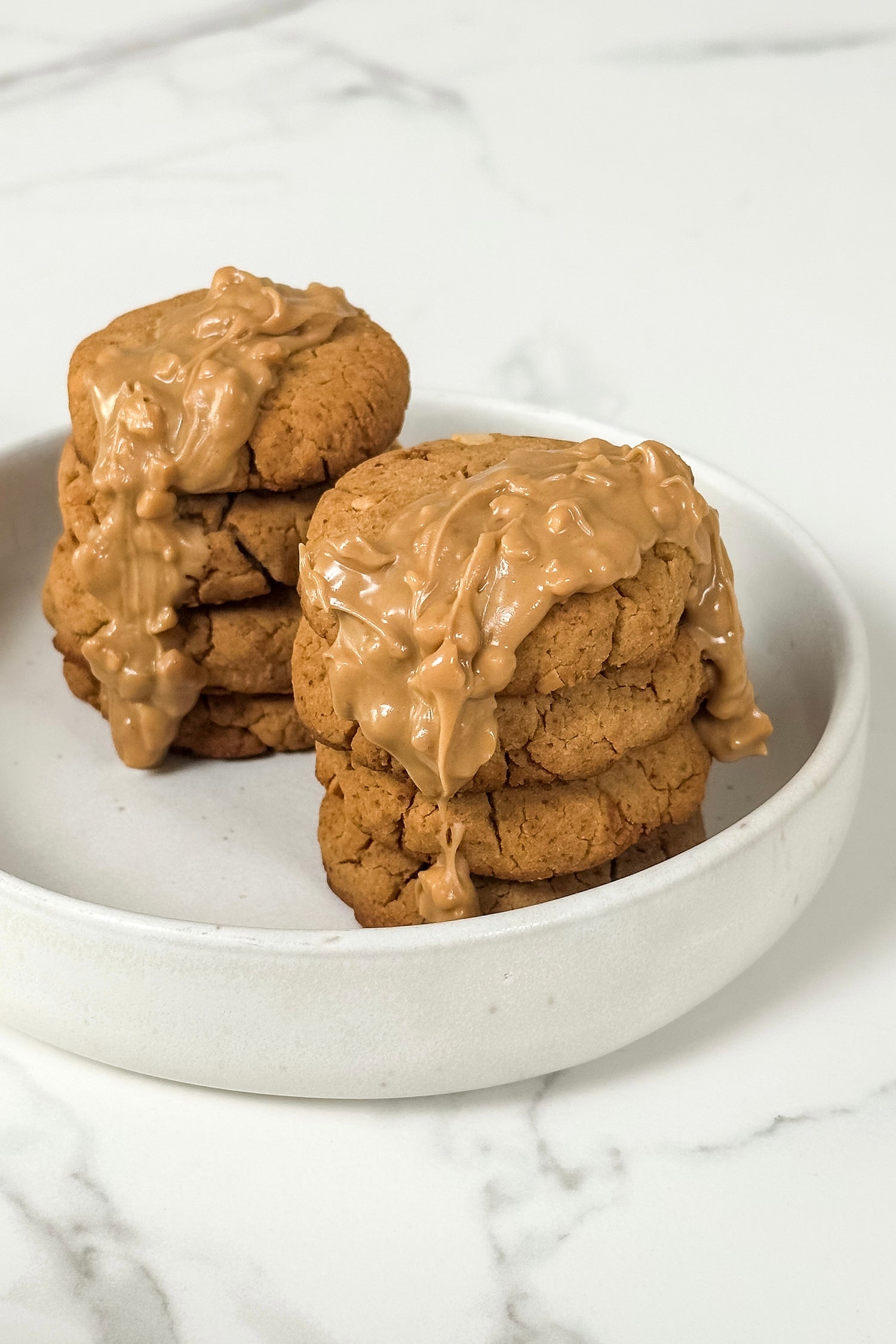 Peanut Caramel Protein Cookies