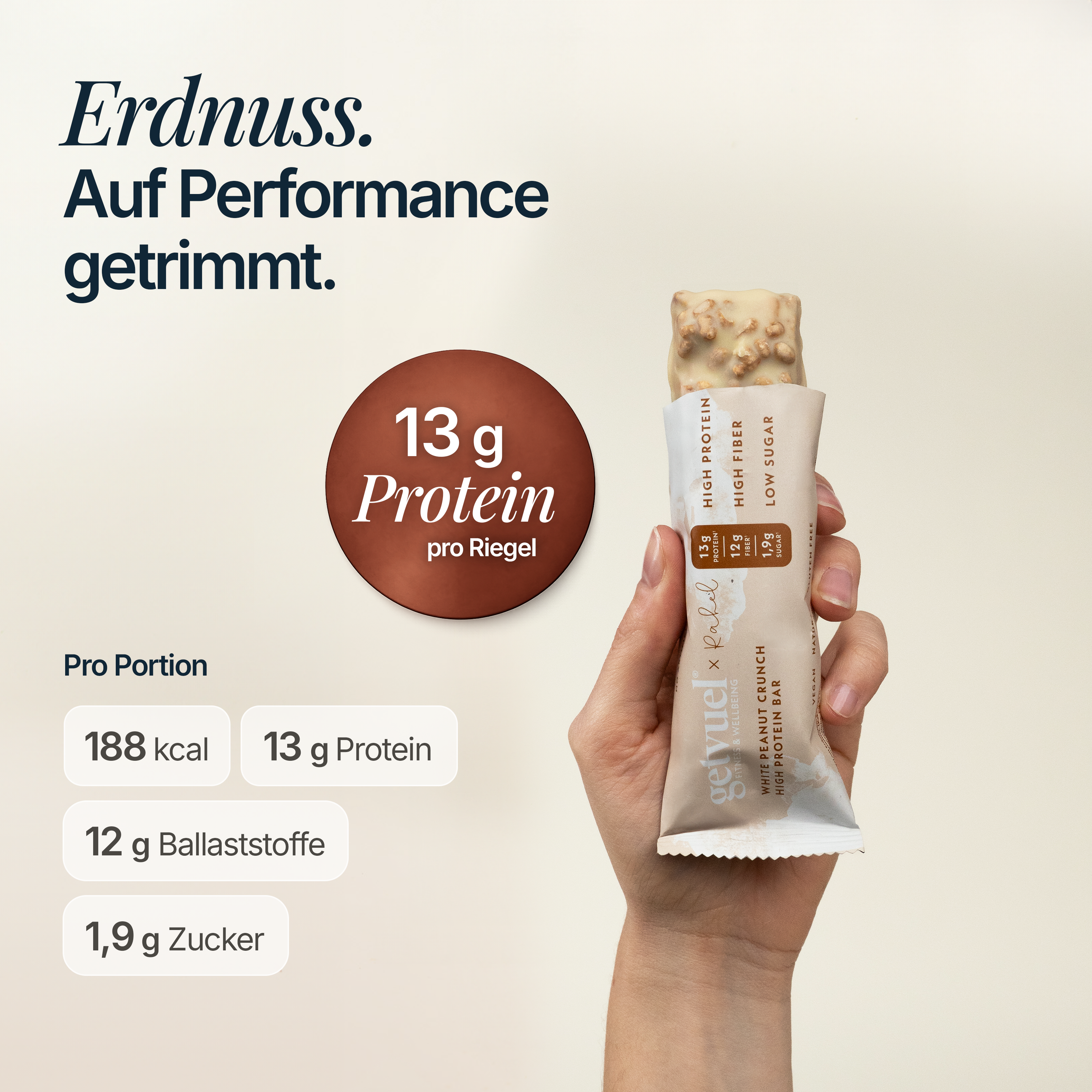 White Peanut Crunch High Protein Bar