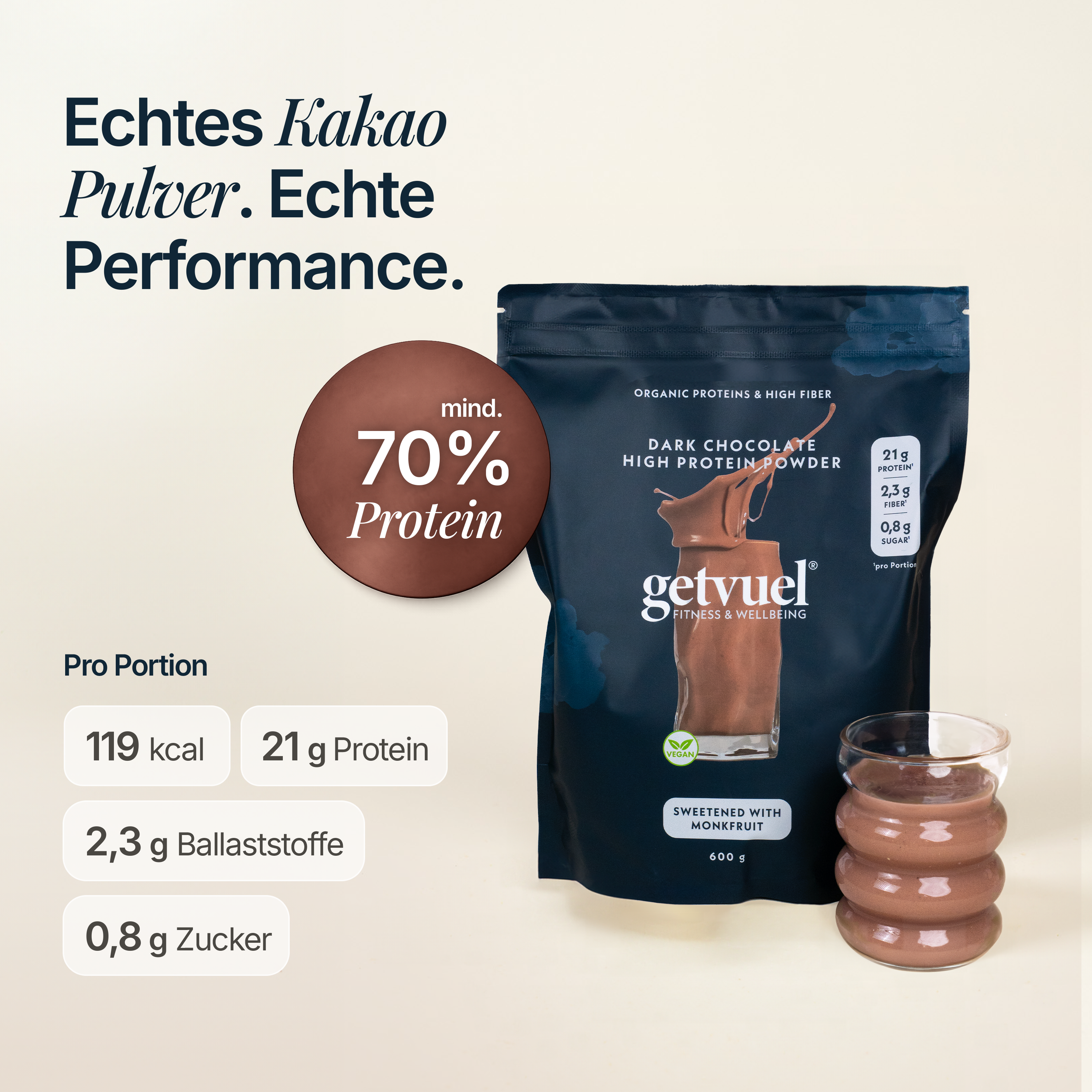 Dark Chocolate High Protein Powder