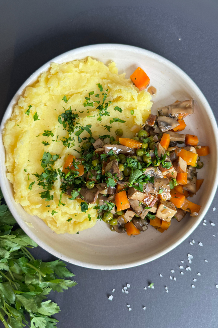 Pilzgulasch mit Kartoffelpüree