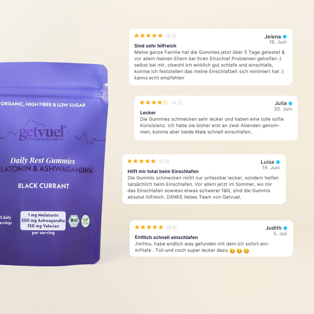 Bio - Daily Rest Gummies - Black Currant - Melatonin & Ashwagandha