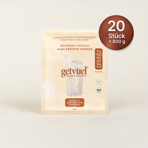 Bio Veganes Proteinpulver - Bourbon Vanilla 600gr. in Sachets